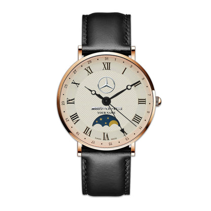 Personalized Merc Luxury Quartz Leather Watch P290405