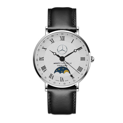 Personalized Merc Luxury Quartz Leather Watch P290405