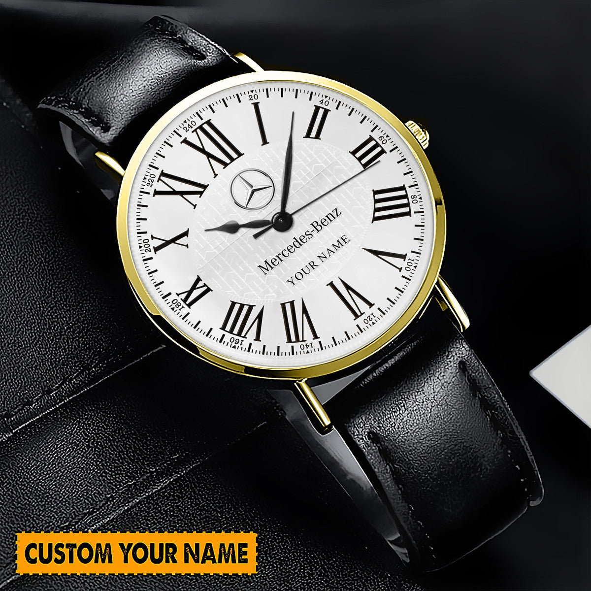 Personalized Merc Luxury Quartz Leather Watch P290402