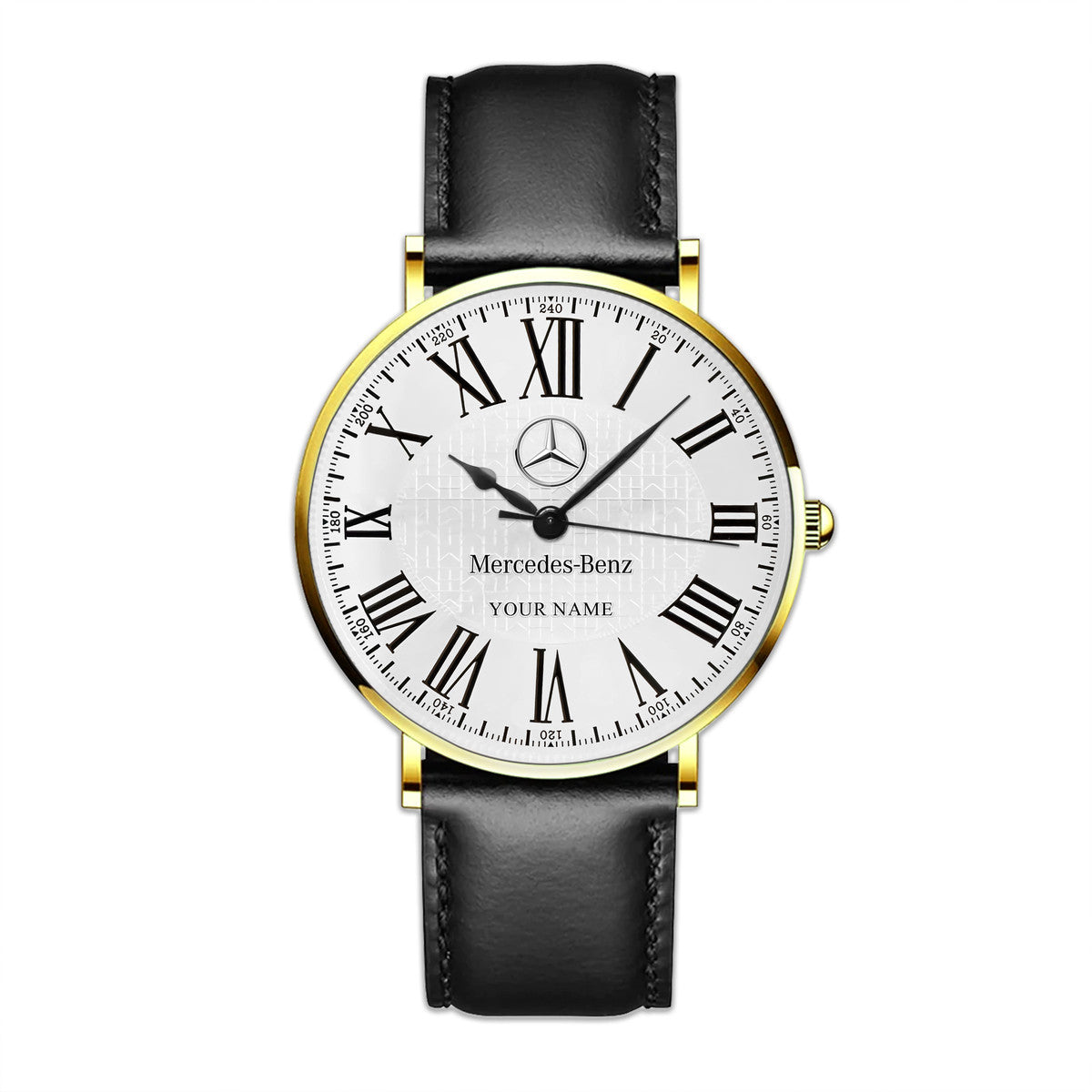 Personalized Merc Luxury Quartz Leather Watch P290402