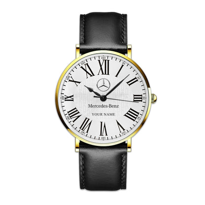 Personalized Merc Luxury Quartz Leather Watch P290402