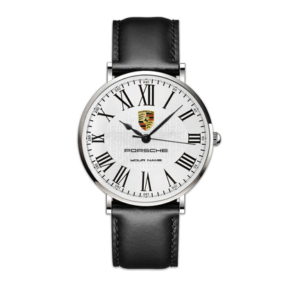 Personalized Pors Luxury Quartz Leather Watch P030403