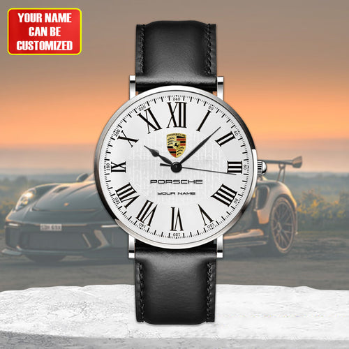 Personalized Pors Luxury Quartz Leather Watch P030403