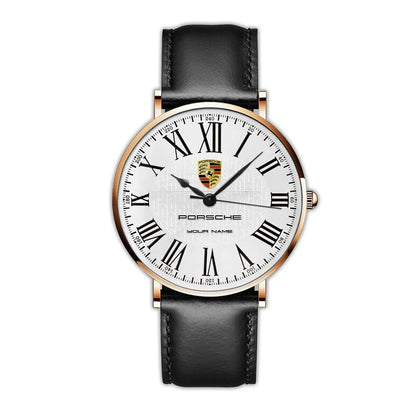 Personalized Pors Luxury Quartz Leather Watch P030403