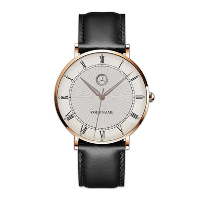 Personalized Merc Classic Quartz Leather Watch P090501
