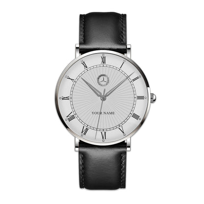 Personalized Merc Classic Quartz Leather Watch P090501