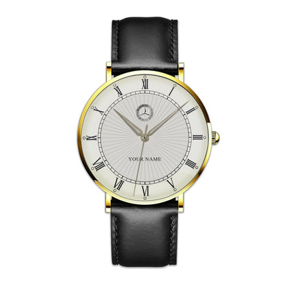 Personalized Merc Classic Quartz Leather Watch P090501