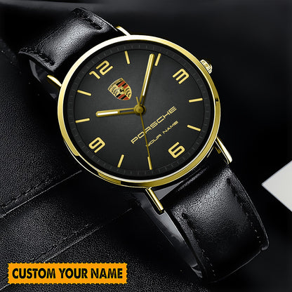 Personalized Pors Vintage Quartz Leather Watch P090503