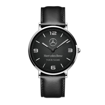 Personalized Merc Vintage Quartz Leather Watch P130504