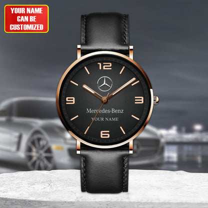 Personalized Merc Vintage Quartz Leather Watch P130504