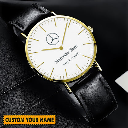 Personalized Merc Classic Quartz Leather Watch P210501