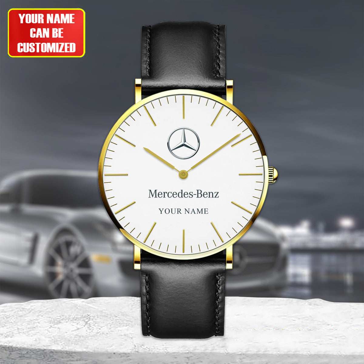 Personalized Merc Classic Quartz Leather Watch P210501