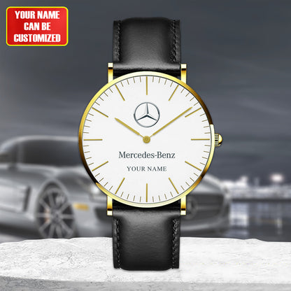 Personalized Merc Classic Quartz Leather Watch P210501