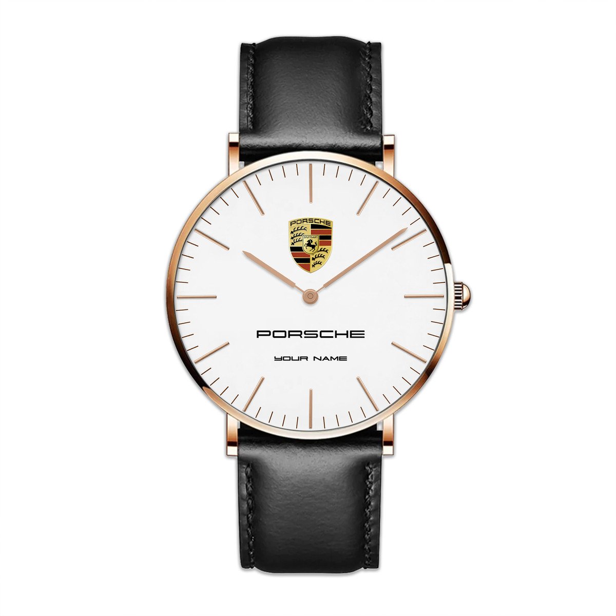 Personalized Pors Classic Quartz Leather Watch P210502