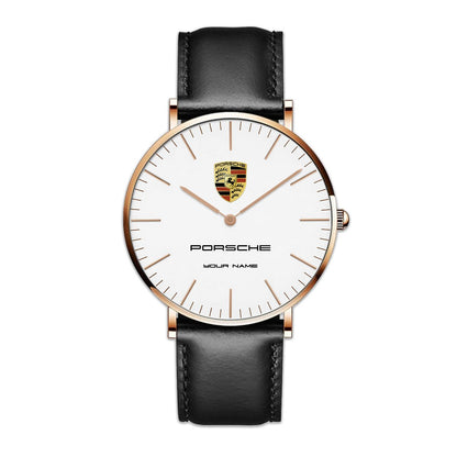 Personalized Pors Classic Quartz Leather Watch P210502
