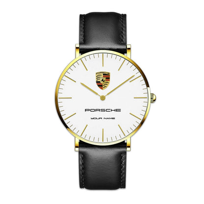 Personalized Pors Classic Quartz Leather Watch P210502