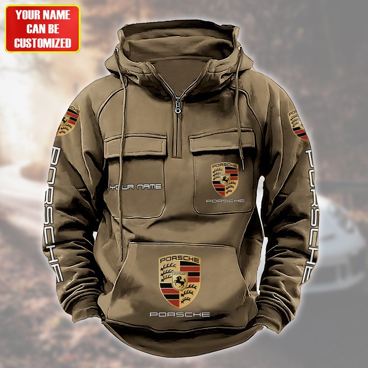 Personalized Pors Retro Cotton Hoodie P270501