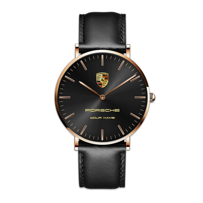 Personalized Pors Vintage Quartz Leather Watch P300501