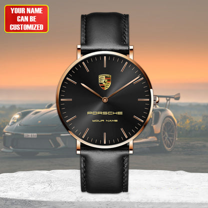 Personalized Pors Vintage Quartz Leather Watch P300501