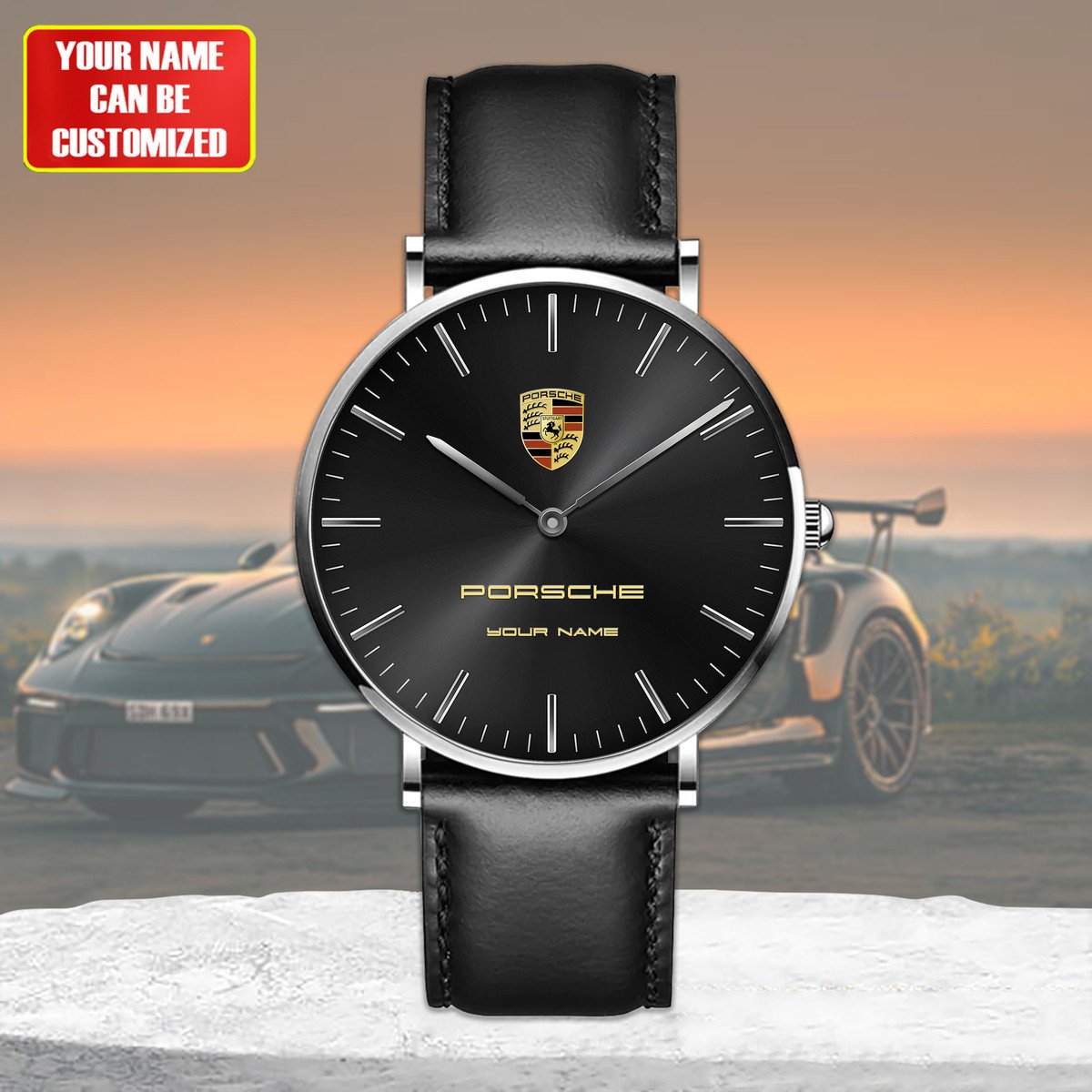 Personalized Pors Vintage Quartz Leather Watch P300501