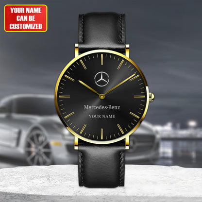 Personalized Merc Classic Quartz Leather Watch P300502