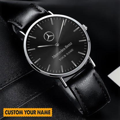 Personalized Merc Classic Quartz Leather Watch P300502