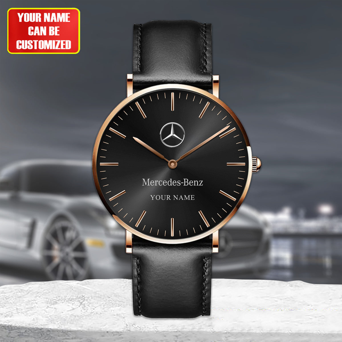 Personalized Merc Classic Quartz Leather Watch P300502