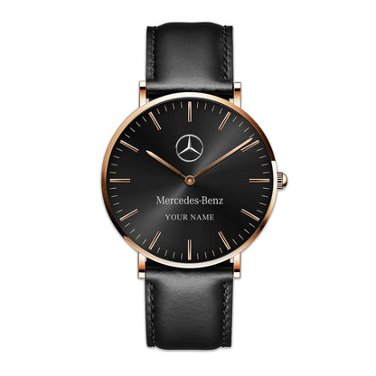 Personalized Merc Classic Quartz Leather Watch P300502