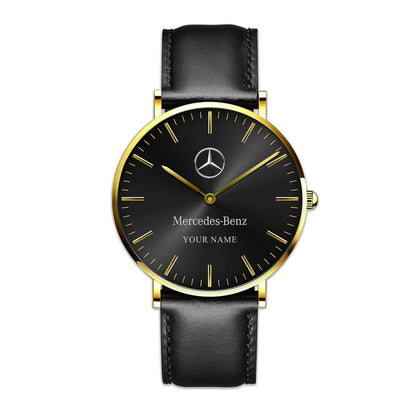 Personalized Merc Classic Quartz Leather Watch P300502