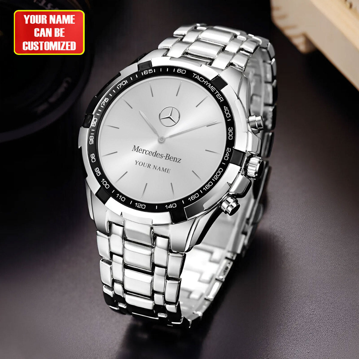 Personalized Merc Silver Quartz Watch P300504