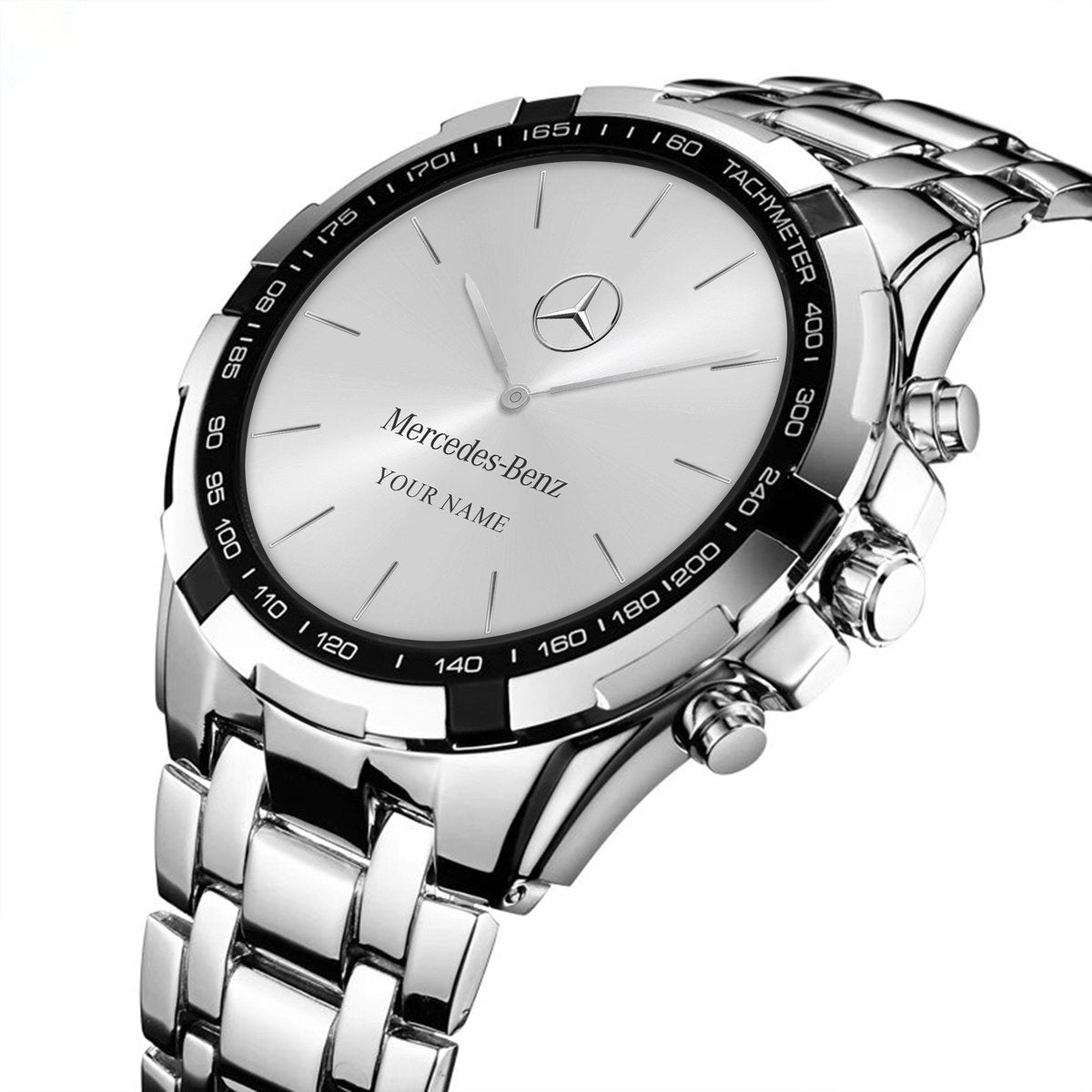 Personalized Merc Silver Quartz Watch P300504