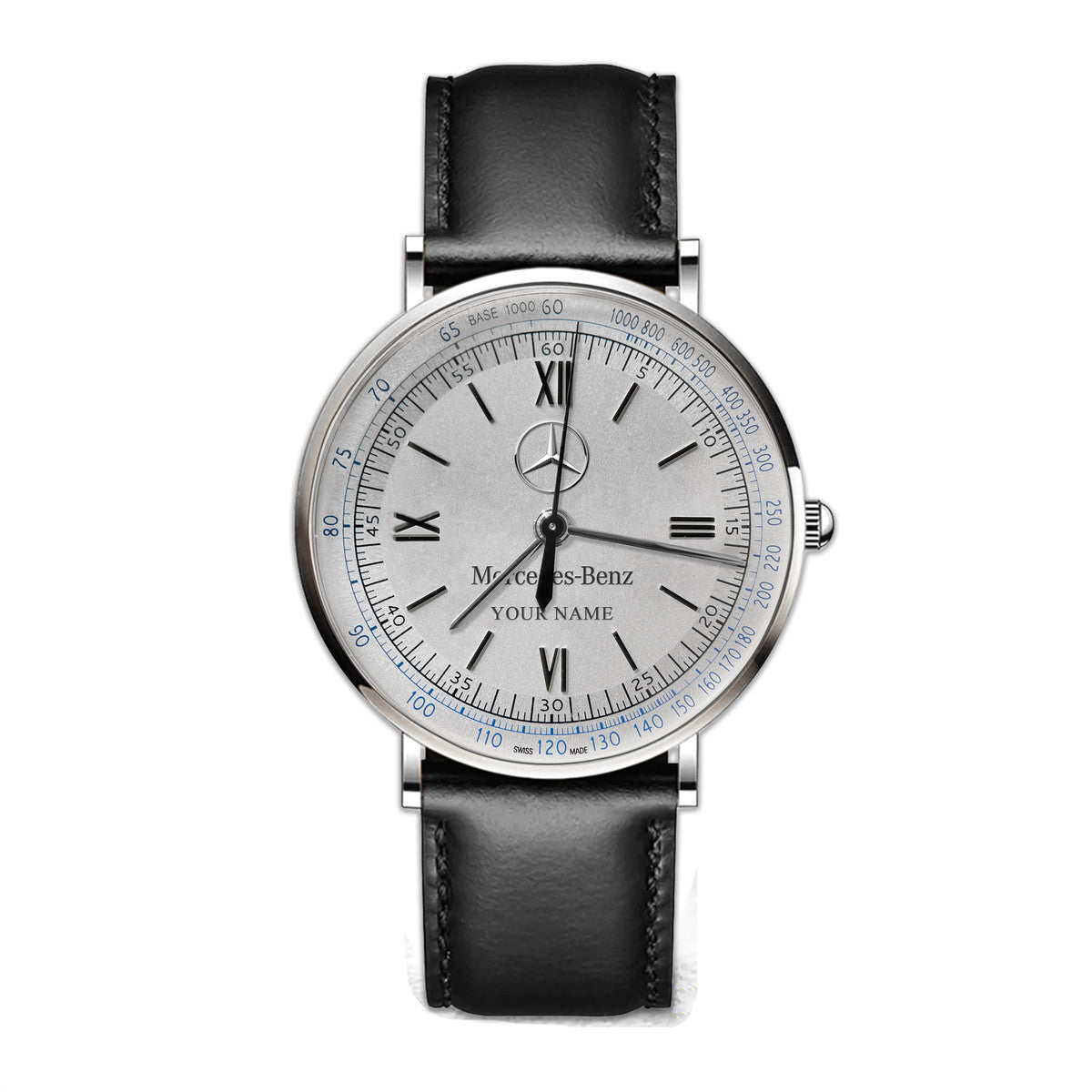 Personalized Merc Vintage Quartz Leather Watch P260601