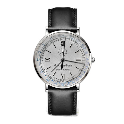 Personalized Merc Vintage Quartz Leather Watch P260601