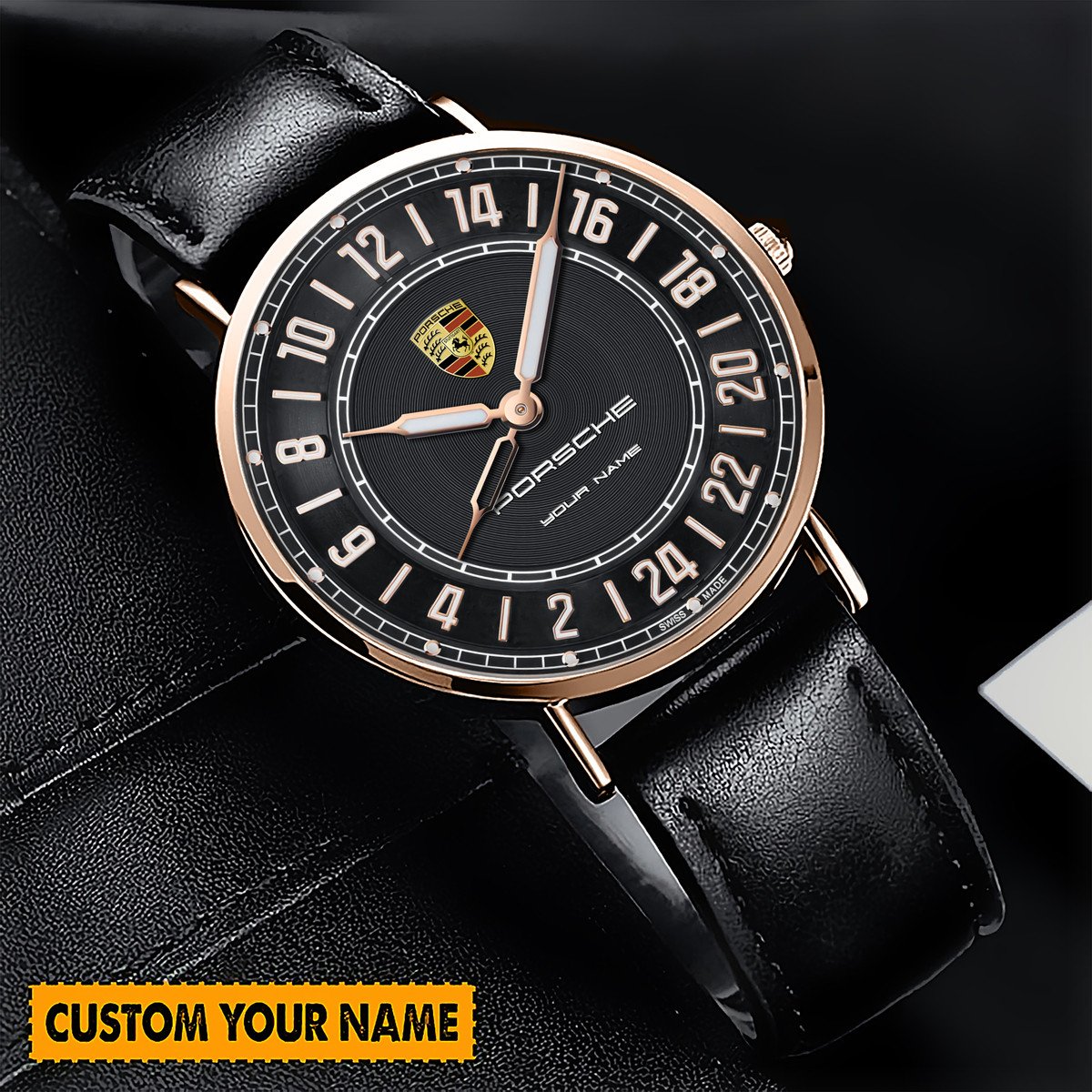 Personalized Pors Luxury Quartz Leather Watch QB260603