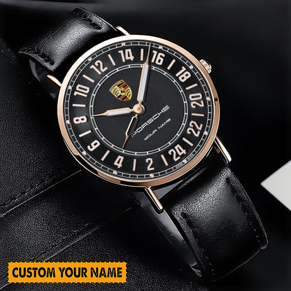 Personalized Pors Luxury Quartz Leather Watch QB260603