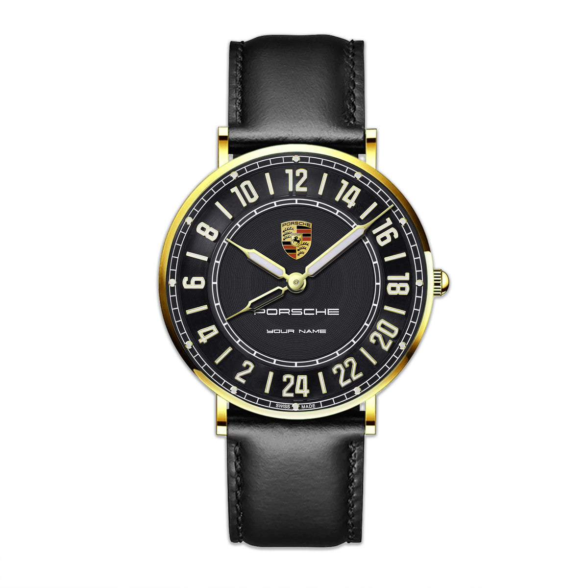 Personalized Pors Luxury Quartz Leather Watch QB260603