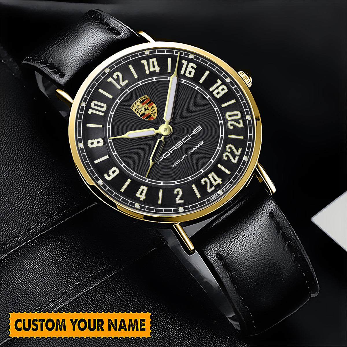 Personalized Pors Luxury Quartz Leather Watch QB260603