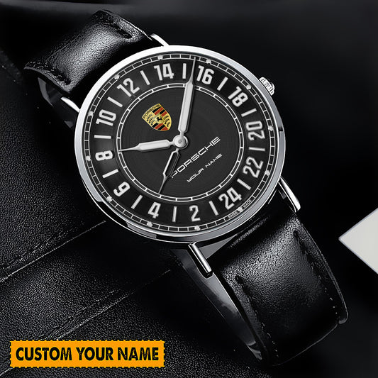 Personalized Pors Luxury Quartz Leather Watch QB260603