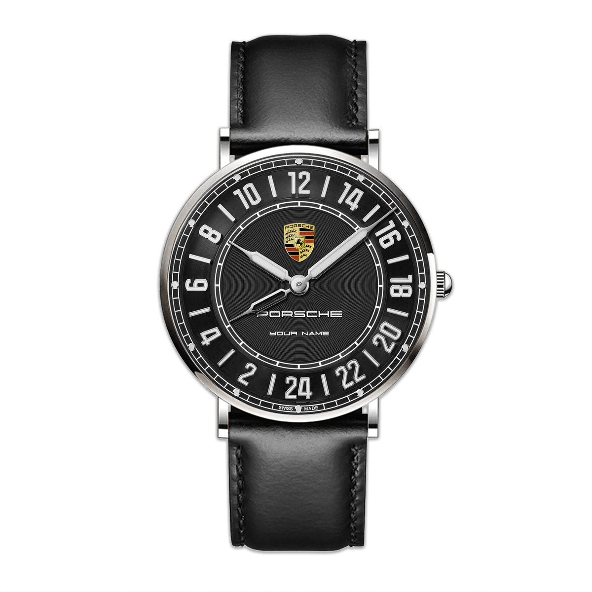 Personalized Pors Luxury Quartz Leather Watch QB260603