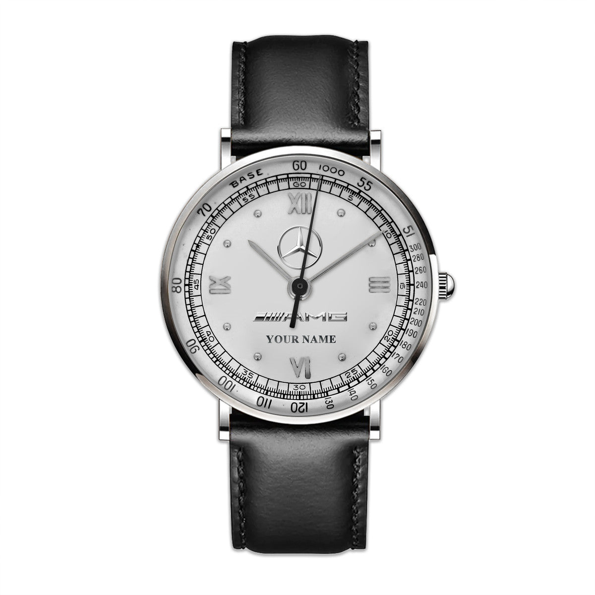 Personalized Merc AMG Luxury Quartz Leather Watch QB260610