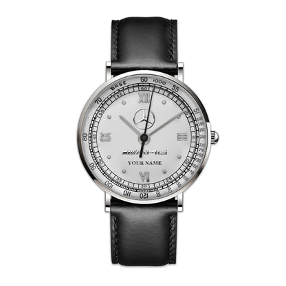 Personalized Merc AMG Luxury Quartz Leather Watch QB260610