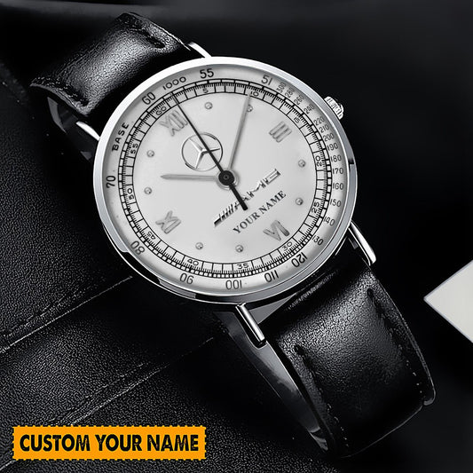 Personalized Merc AMG Luxury Quartz Leather Watch QB260610