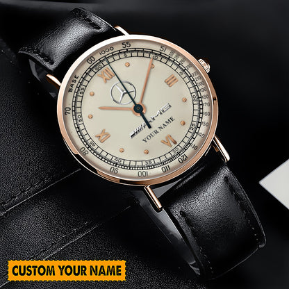 Personalized Merc AMG Luxury Quartz Leather Watch QB260610