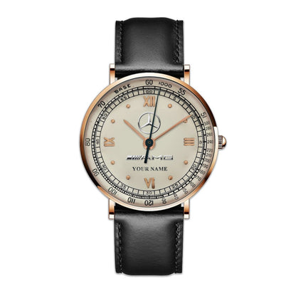Personalized Merc AMG Luxury Quartz Leather Watch QB260610