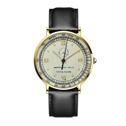 Personalized Merc AMG Luxury Quartz Leather Watch QB260610