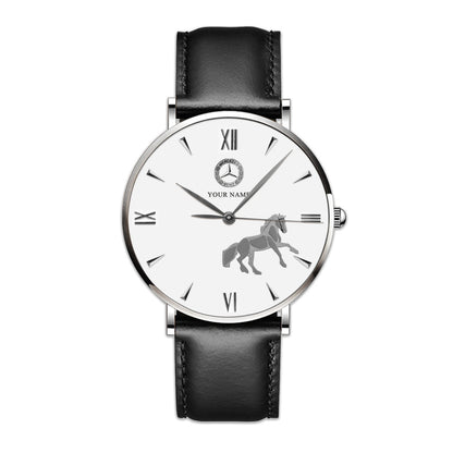 Personalized Merc x Chopard Quartz Leather Watch P090704