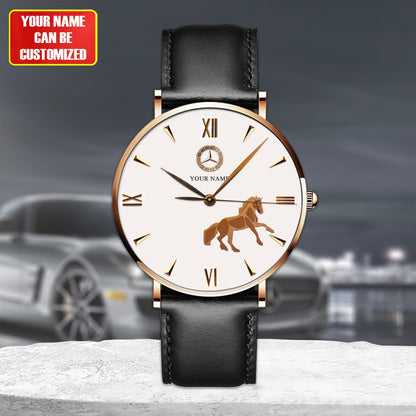 Personalized Merc x Chopard Quartz Leather Watch P090704