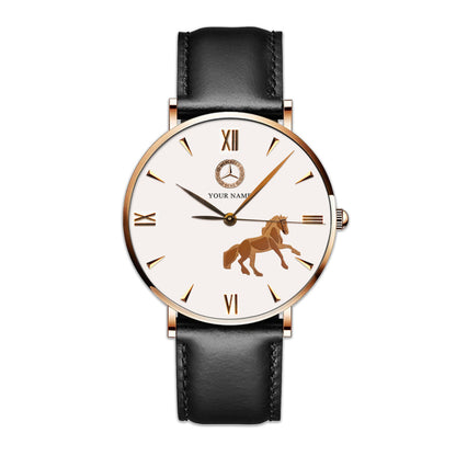 Personalized Merc x Chopard Quartz Leather Watch P090704