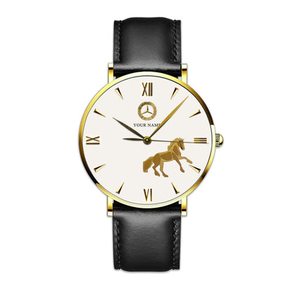 Personalized Merc x Chopard Quartz Leather Watch P090704