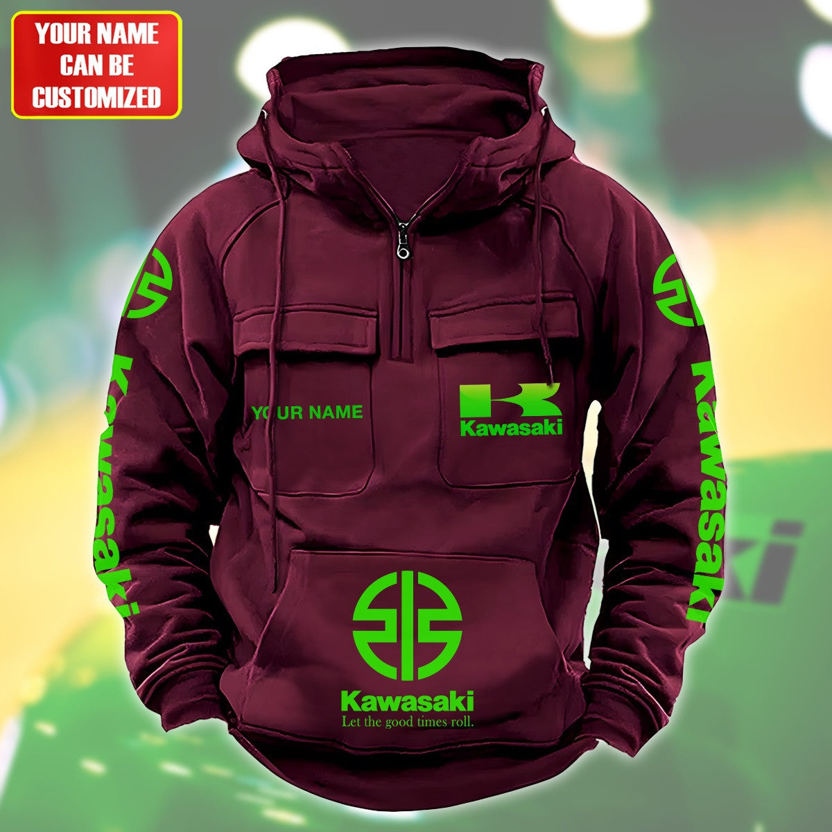 Personalized KW Retro Cotton Hoodie QB290704